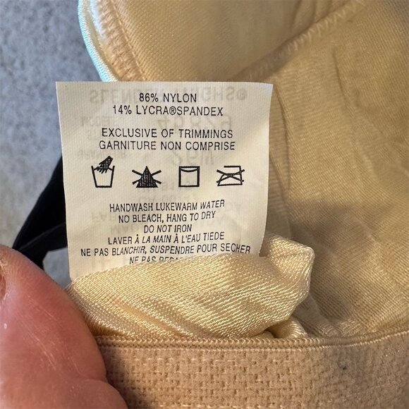 It Figures! Women's Plus Size 26W 3X Black Gold Striped Swimdress Like New - Picture 8 of 8